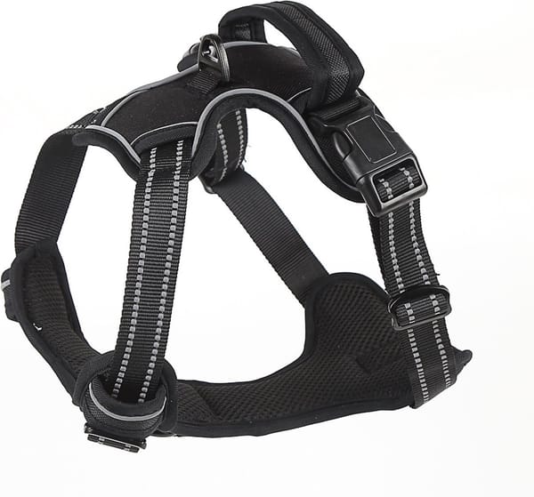 Dog Harness - Anti-Trek Harness - Dog Harness - Y-Shaped Dog Harness - Reflective - Black
