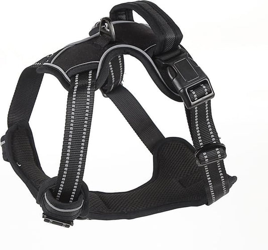 Dog Harness - Anti-Trek Harness - Dog Harness - Y-Shaped Dog Harness - Reflective - Black