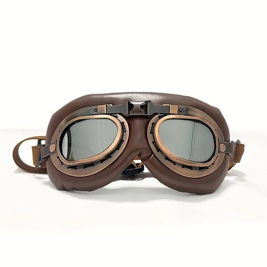 Retro Aviator Dog Goggles | Windproof & UV Protection Adjustable Foldable Sunglasses for Medium-Large Dogs(Bronze &Color)