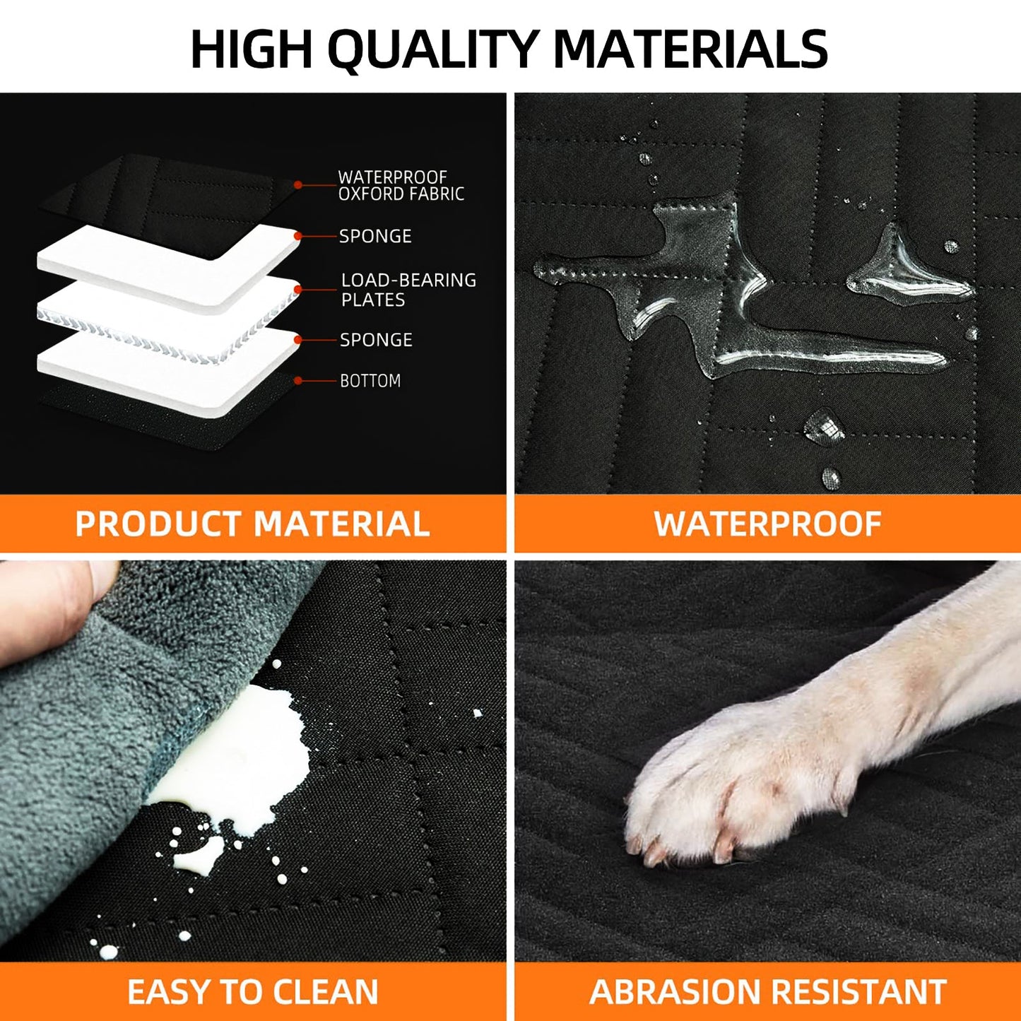 Black Pawfect Friend Hard Bottom Car Back Seat Extender & Hammock for Dogs