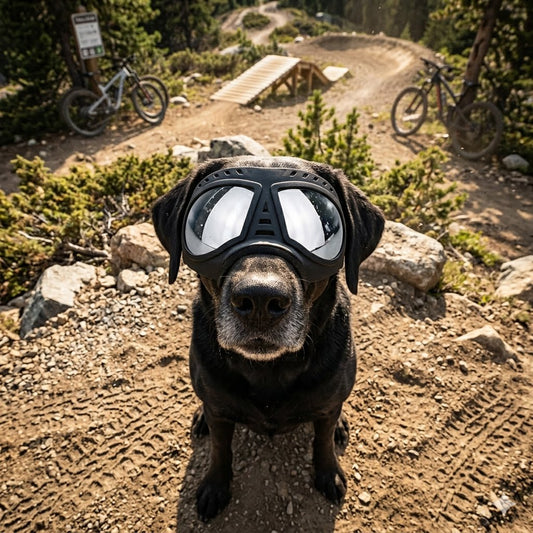 Large Dog Goggles | Windproof, Snowproof, UV Protection, Flexible Frame Sunglasses for Outdoor Adventure(black)