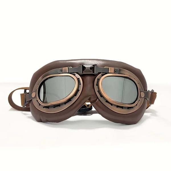 Retro Aviator Dog Goggles | Windproof & UV Protection Adjustable Foldable Sunglasses for Medium-Large Dogs(Bronze &Color)