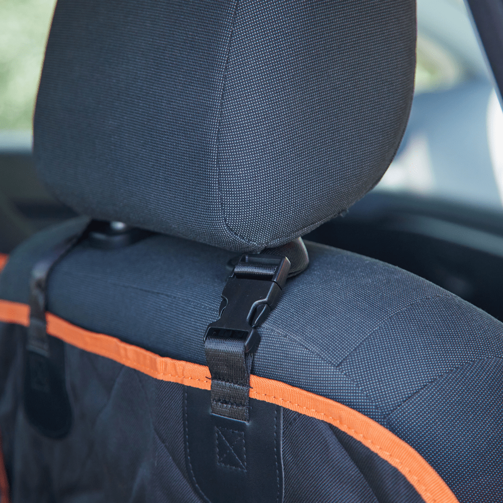 Dog car seat cover with mesh window