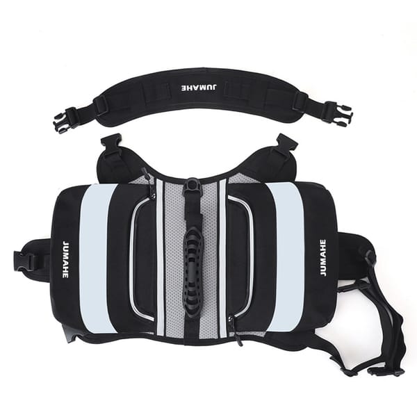 Yellow Saddle Bag Dog Backpack - Adjustable Harness Pack for Hiking, Camping & Travel with Medium to Large Dogs