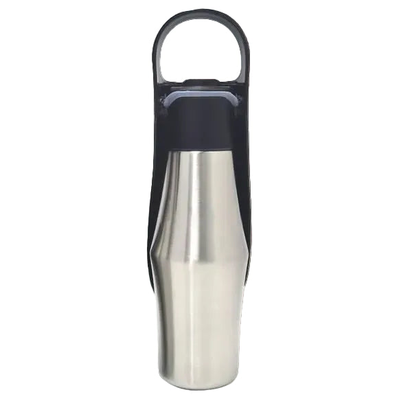 Food-Grade 304 Stainless Steel Pet Water Bottle - Portable Dog and Cat Travel Cup, Outdoor Feeder for Walks and Hikes