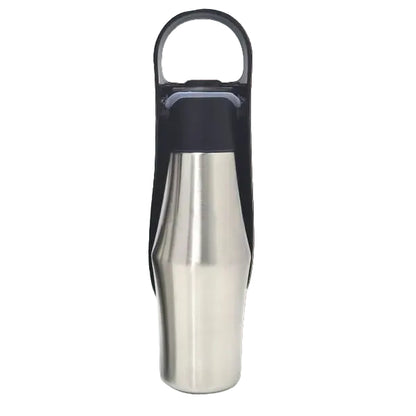 Food-Grade 304 Stainless Steel Pet Water Bottle - Portable Dog and Cat Travel Cup, Outdoor Feeder for Walks and Hikes
