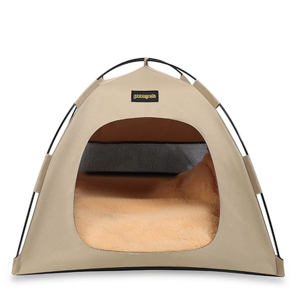All-Weather Portable Pet Tent with Dual-Sided Cushion & Insect-Proof Mesh – L Size 60 x 60 x 50 cm, Waterproof & Sun-Proof Outdoor Four Corner Dome Kennel for Dogs Travel Camping