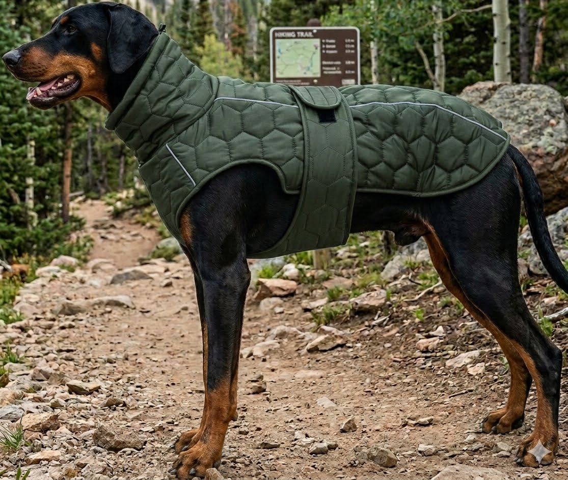 Dog Coat - Winter Dog Coat - Warm Dog Coat - Waterproof Dog Coat - Adjustable Reflective Coat - Velcro Design