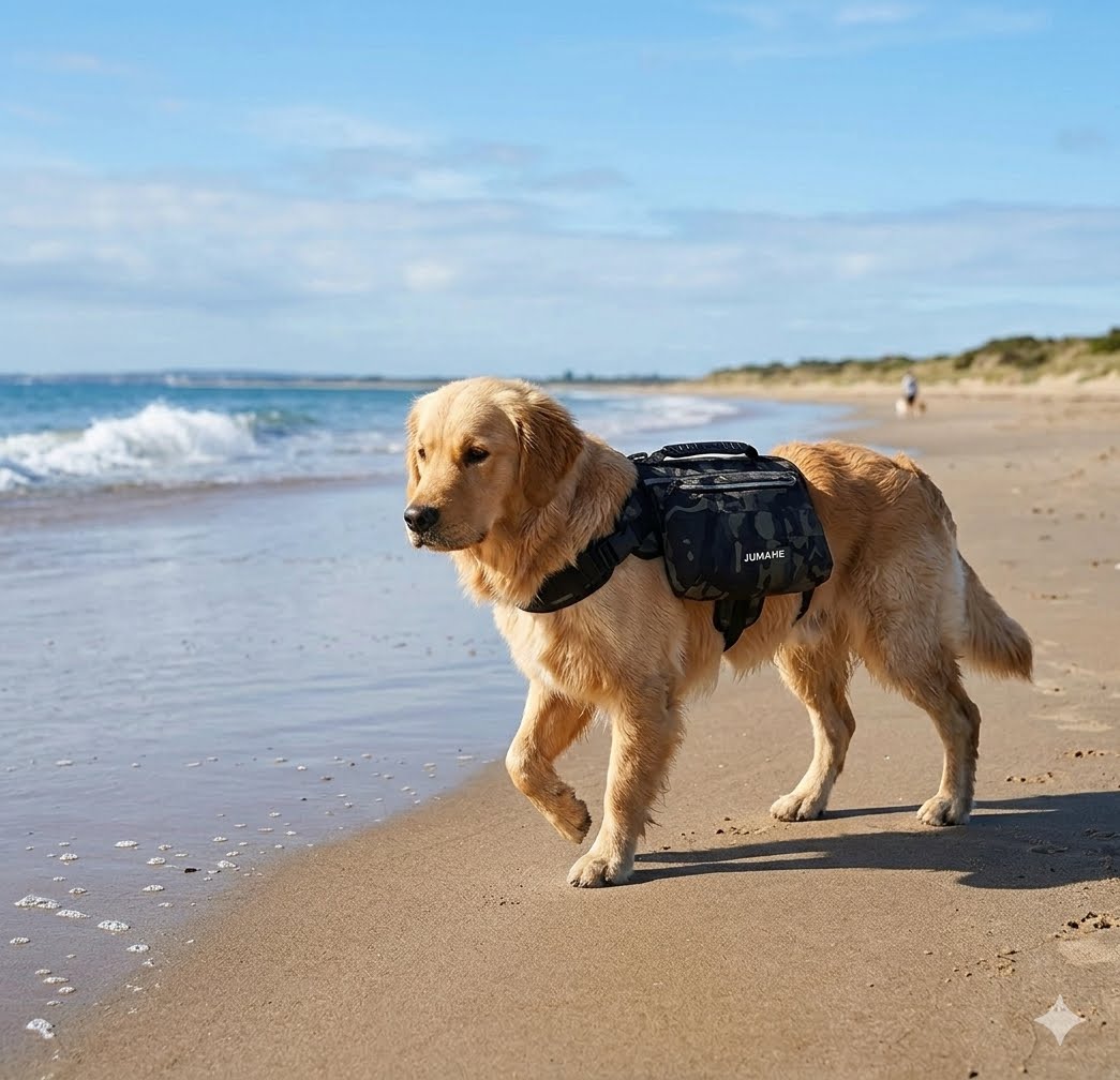 Dog Saddle Bag Backpack Camouflaged