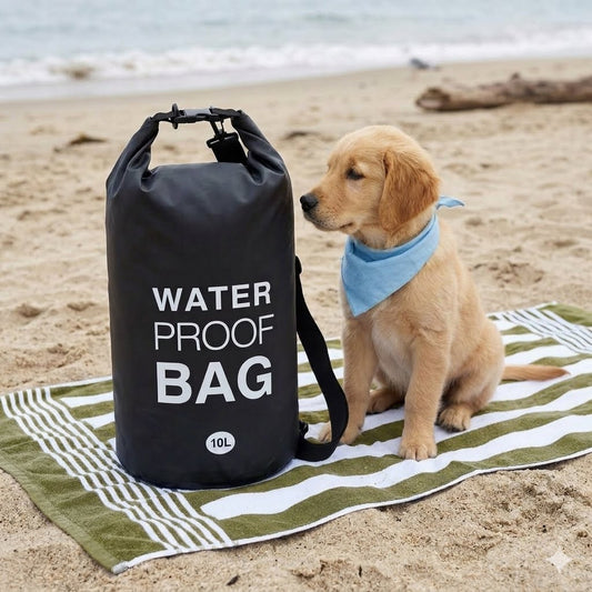 Drybag - 10 L - Professional Waterproof Bag - Storage Bag - Outdoor Bag - Outdoor Bag - Beach Bag - Waterproof Dry Bag with Shoulder Strap - Waterproof - High Quality - Black - Very suitable for Outdoor / Vacation / Travel / Swimming / Camping