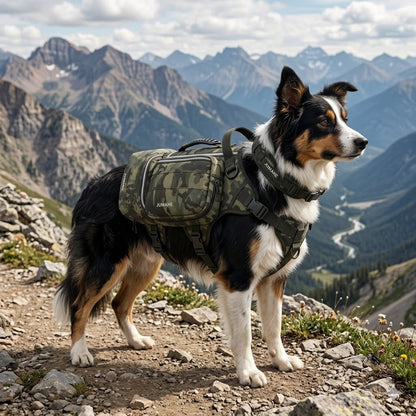 Dog Saddle Bag Backpack Camouflaged